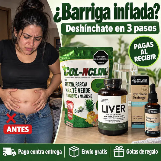 Combo Detox: Fibra COL-NCLIN + Liver + Drenaje Linfático de regalo