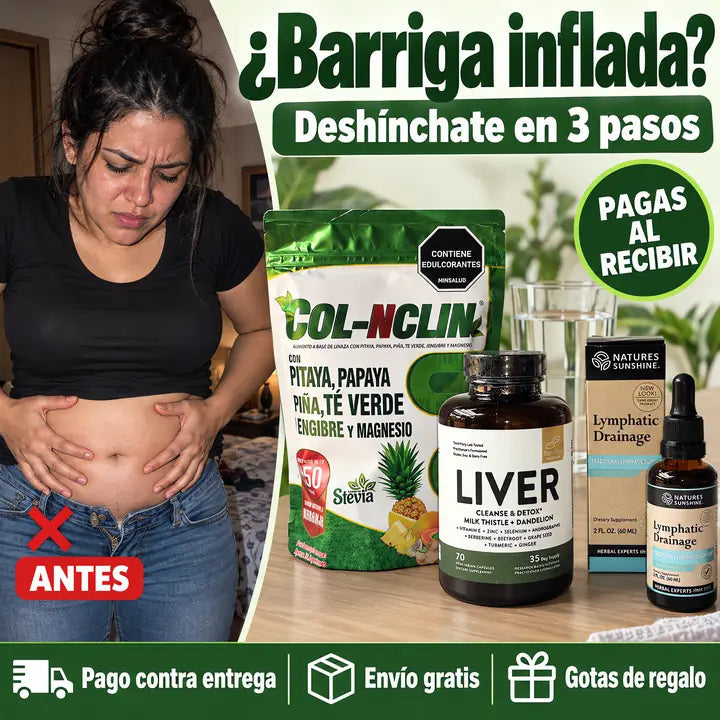 Combo Detox: Fibra COL-NCLIN + Liver + Drenaje Linfático de regalo