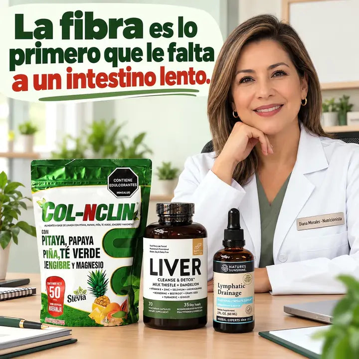 Combo Detox: Fibra COL-NCLIN + Liver + Drenaje Linfático de regalo