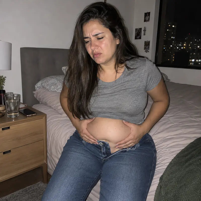 Comes poquito y aun así terminas el día con la barriga como un balón.